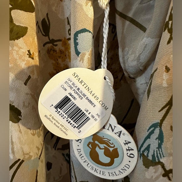 NWT Ivy Silk Blouse Babbie's Store Poppies XXL - Picture 3 of 5